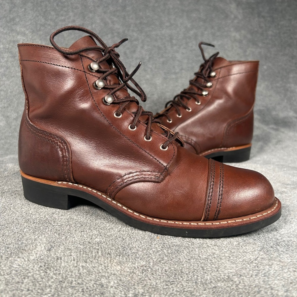 Red Wing Heritage Iron Ranger 3365 Amber Harness Leather Boots Womens 8 B USA